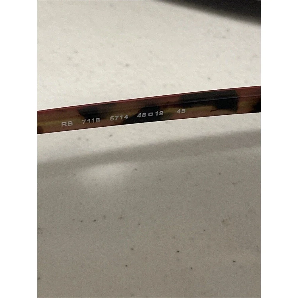 Ray-Ban RB 7118 5714 Eyeglasses Pink Full Rim Round Frame Only 48-19 45